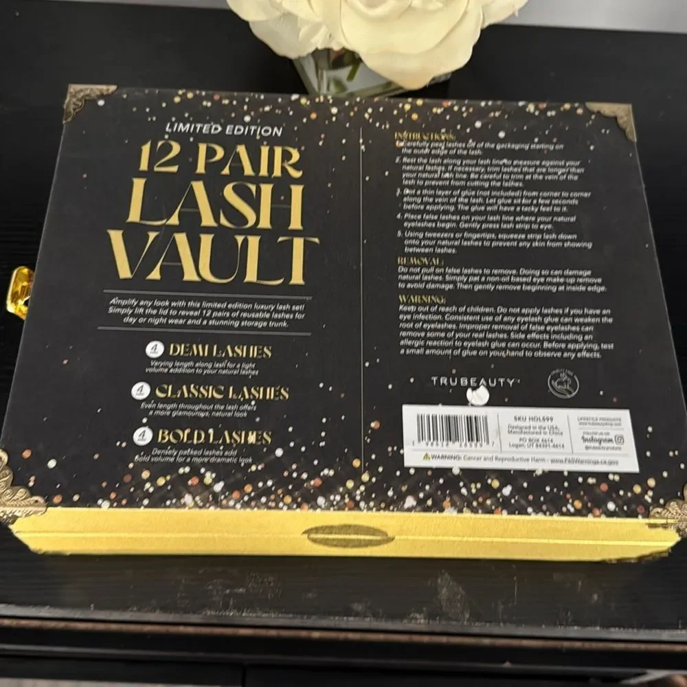 TruBeauty Limited Edition 12 sets Lashes Vault Black Demi, Classic and Bold